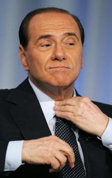 Итальянский премьер-министр Сильвио Берлускони. фото: ANDREAS SOLARO/AFP/Getty Images