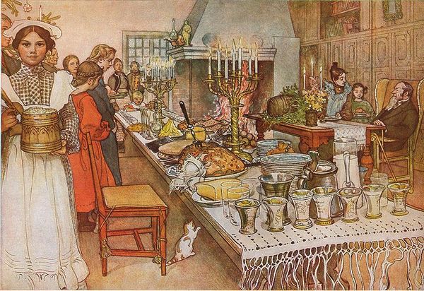 Рождественский сочельник, канун Рождества. Фото: Carl Larsson/ru.wikipedia.org