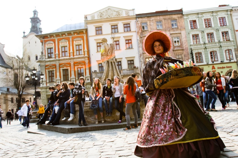 Исторический центр Львова, культурной столицы Украины, привлекает туристов из разных уголков мира. Фото: Великая Эпоха 