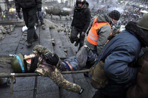 Киев, 20 февраля 2014 г. Фото: LOUISA GOULIAMAKI/AFP/Getty Images