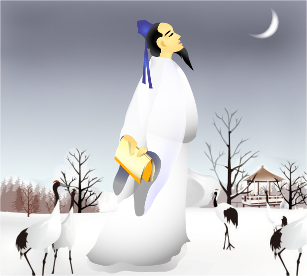Бай Цзюйи, китайский поэт, возглавивший «Кампанию новых стихов». Иллюстрация: Джессика Чан/Великая Эпоха