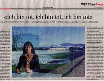 Интервью в газете Sonntagszeitung. Фото с сайта enlightenment.org