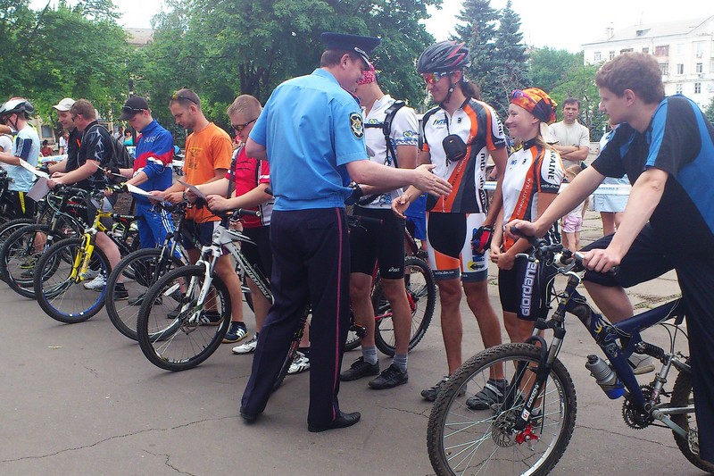 В Краматорске состоялись детские гонки на велосипедах. Фото: Великая Эпоха 