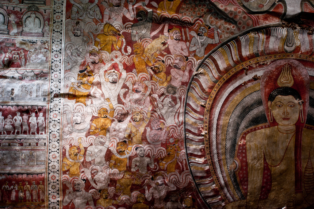 Фрески в храме Дамбулла. Фото: Original Nomad/Flickr 
