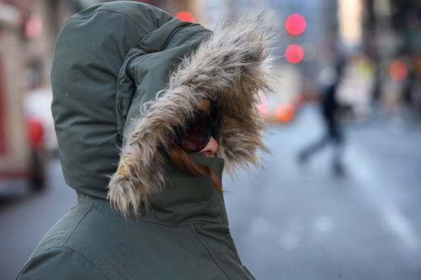 Американец закутался в тёплую одежду. Манхеттен, Нью-Йорк, США, 24 января 2013 г. Фото: John Moore/Getty Images