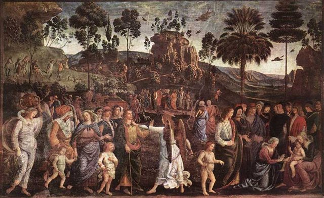 Исход Моисея из Египта. Моисей на картине итальянского художника Пьетро Перуджино. Фото с сайта liveinternet.ru