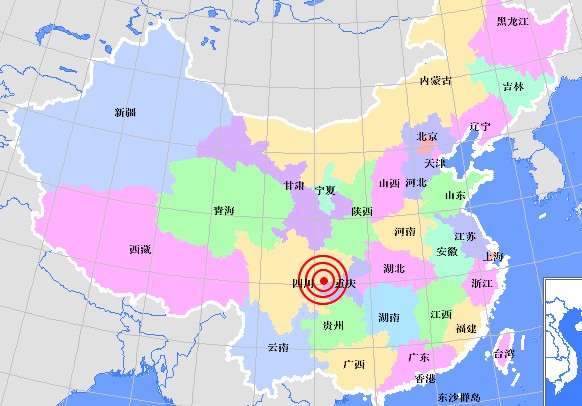 Землетрясение силой 5,0 балла произошло в провинции Сычуань на юго-западе Китая 31 января 2010 года