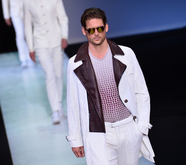 Весенне-летняя коллекция 2014 от Giorgio Armani на Миланской неделе мужской моды. Фото: GIUSEPPE CACACE/AFP/Getty Images