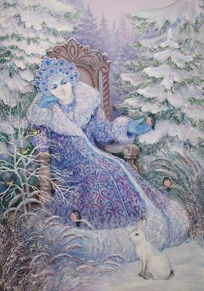 Марена - Зима-Матушка, богиня Зимы, покоя. В народных сказках о ней говорится как о Снежной Королеве. Каждый из нас по-своему любит это время года, несмотря на суровые морозы и холода, за его зимнее очарование, белый снежный покров, за внутреннюю тишину, 
