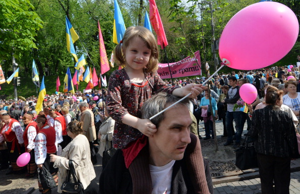 Киев, 1 мая 2014 года. Фото: SERGEI SUPINSKY/AFP/Getty Images