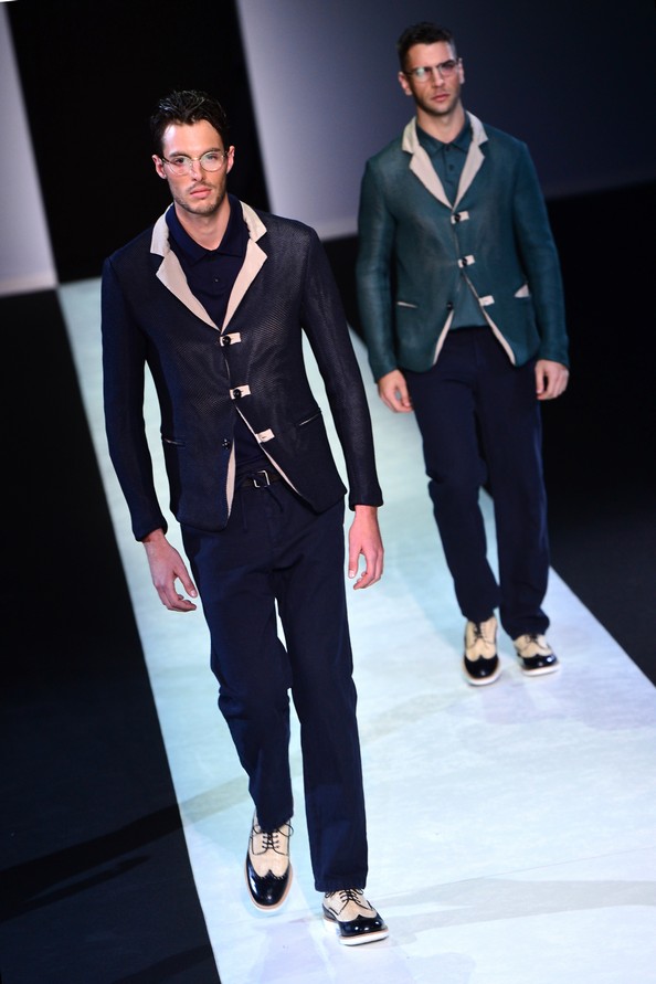 Весенне-летняя коллекция 2014 от Giorgio Armani на Миланской неделе мужской моды. Фото: GIUSEPPE CACACE/AFP/Getty Images 