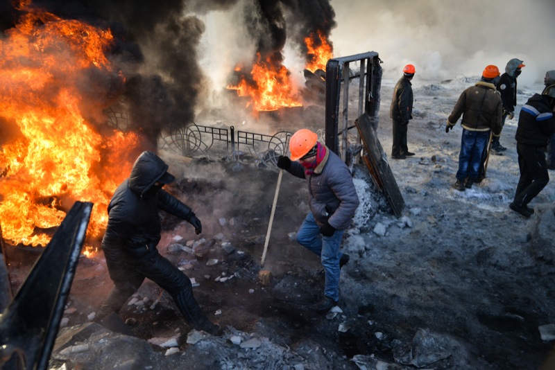 Столкновения на Грушевского, 25 января 2014 г. Фото: Велика Епоха 