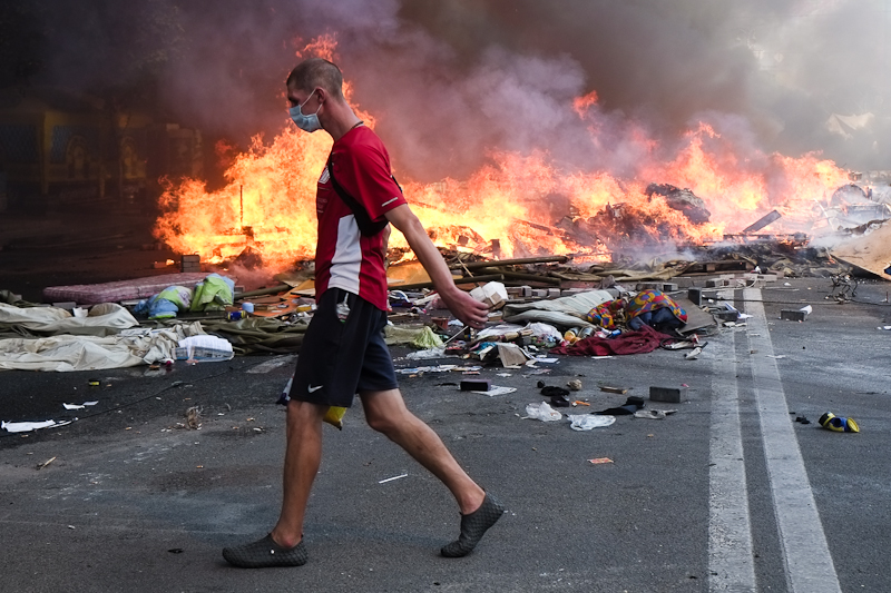 Події на Майдані 7 серпня 2014 року. Фото: Велика Епоха