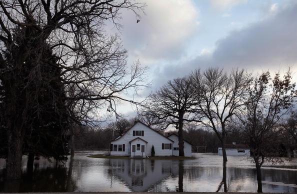 Наводнение в штате Северная Дакота, США. Фоторепортаж. Фото: Scott Olson/Getty Images