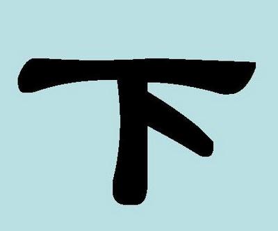 Иероглиф «ся» (xiа) — «нижний», «внизу»