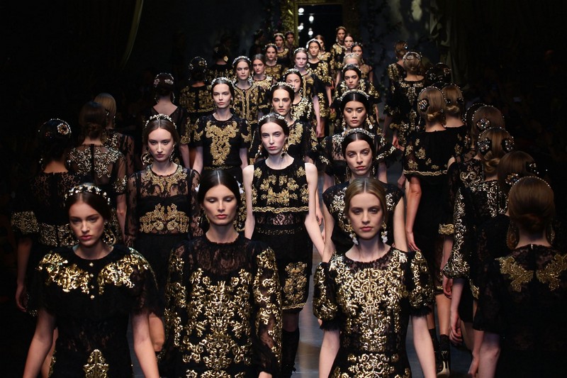 Романтичне бароко від Dolce & Gabbana. Фото: Vittorio Zunino Celotto/Getty Images