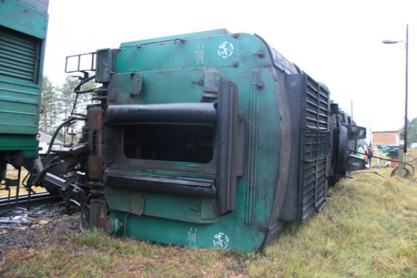 Фото 4. Авария на 910 километре Одесской железной дороги. Фото: МНС