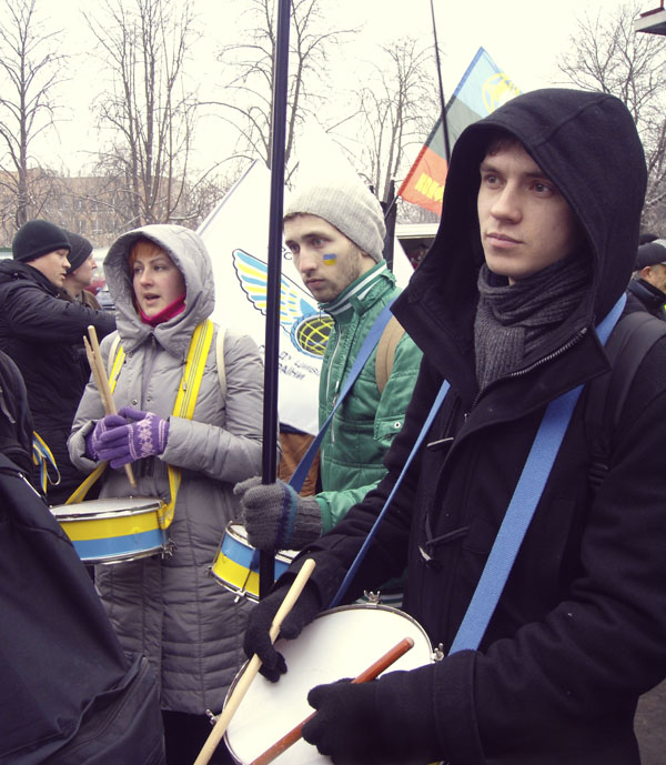 Митинг работников Аэросвита 22 января. Фото: Алина Варфоломеева/Великая Эпоха