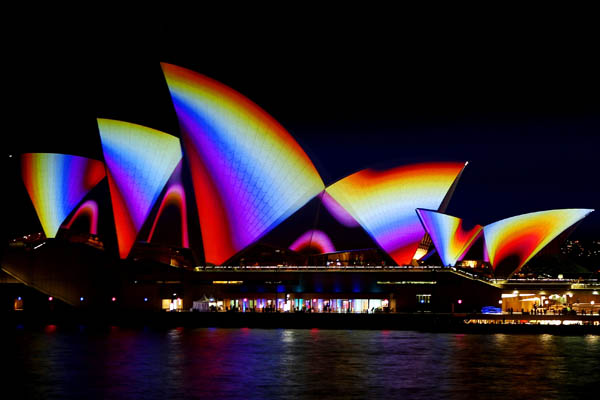 Музыкальный световой фестиваль в Сиднее. Фото: Mark Nolan/Getty Images