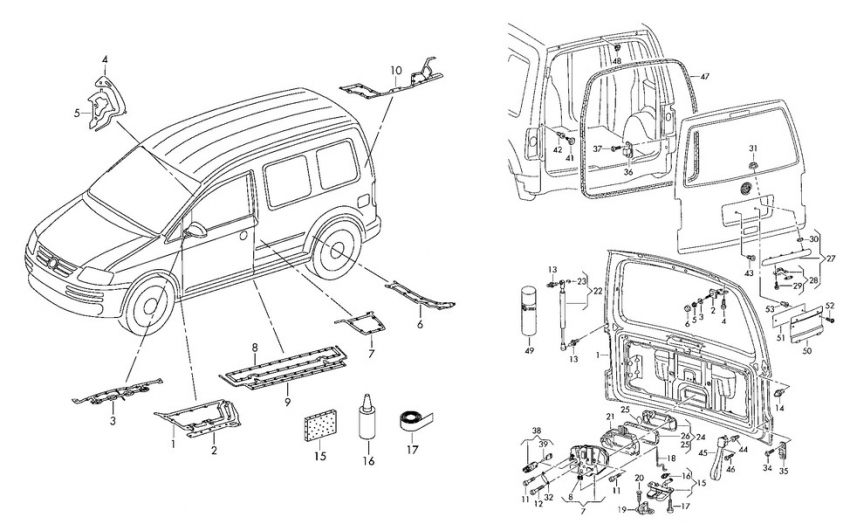 запчастини Volkswagen Caddy
