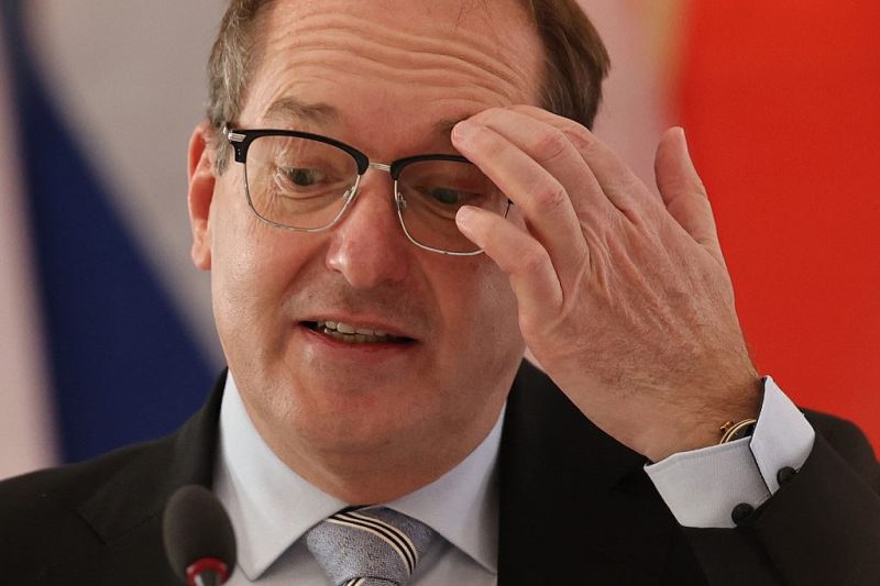 Міністр внутрішніх справ Німеччини Олександр Добріндт виступає на європейській міністерській нараді з питань міграції в Мюнхені, 4 жовтня 2025 року. (Alexandra Beier/AFP via Getty Images)