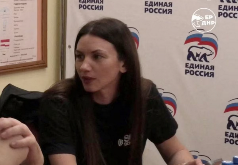 Анна Новікова, громадянка Франції та Росії, затримана у Франції за підозрою у шпигунстві. Скріншот з відео без дати, знятого в Донецькій області, Україна. (United Russia DPR via Telegram/via REUTERS)