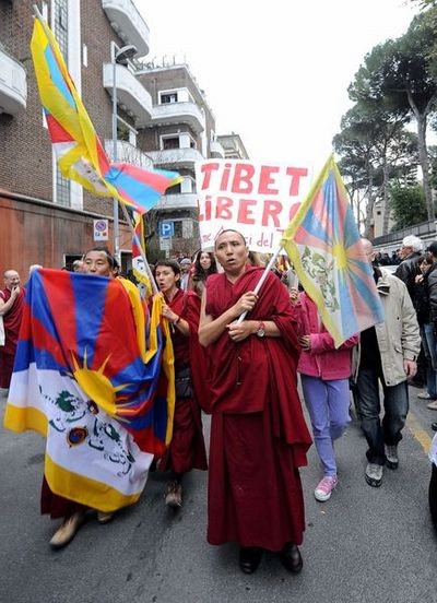 Рим (Італія). Акція протесту проти придушення тибетців китайською компартією. Фото: Filippo Monteforte/afp/getty Images 