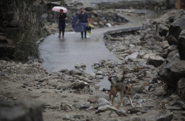 Зсуви викликали серйозні руйнування в провінції Хунань, Китай. Фото: STR/AFP/Getty Images 