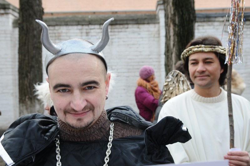 Вертеп в поддержку Луценко прошёл возле Лукьяновского СИЗО. Фото: Владимир Бородин/The Epoch Times Украина 
