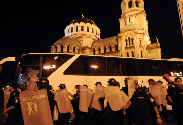 Ночная акция протеста в Софии, Болгария. Фото: DIMITAR DILKOFF/AFP/Getty Images 