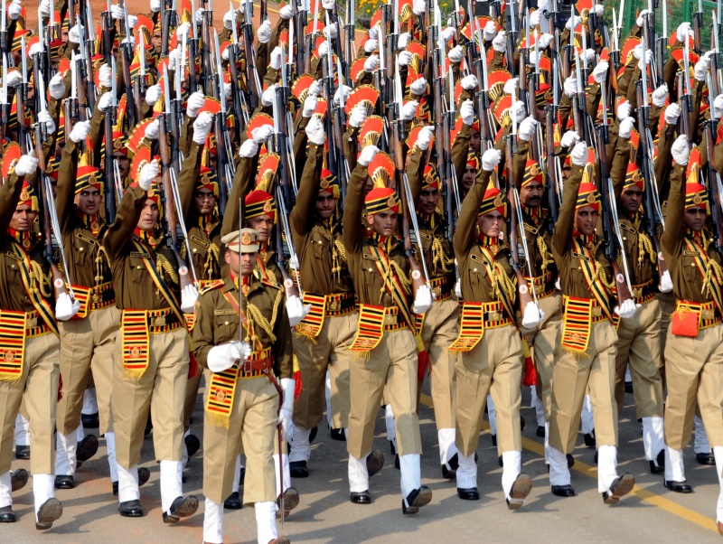 Парад в честь Дня Республики. Нью-Дели, Индия, 26 января 2012 г. Фото: RAVEENDRAN/AFP/Getty Images 