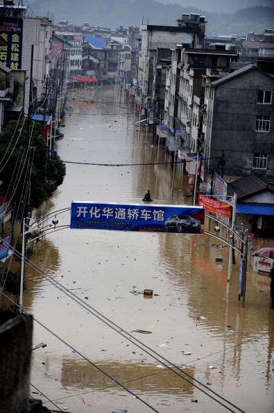 Повінь в провінції Чжецзян, Китай. Фото: STR/AFP/Getty Images 