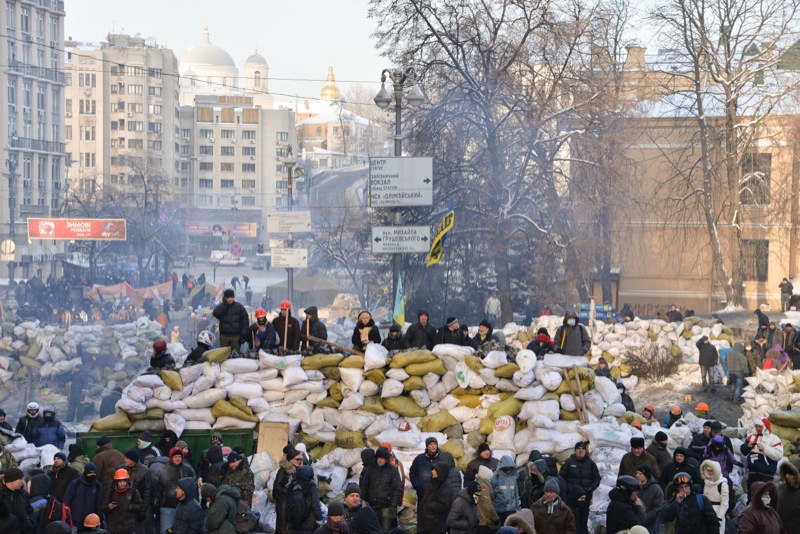 Зіткнення на Грушевського, 25 січня 2014 р. Фото: Велика Епоха 