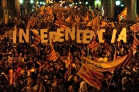 На митинг независимости вышли 1,5 миллиона жителей Каталонии. Фото: LLUIS GENE/AFP/GettyImages