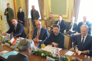 На зустрічі в Києві європейські лідери закликали до припинення вогню і пригрозили РФ санкціями (ВІДЕО)