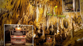 Найбільший у світі ударний інструмент — «печерний орган» відтворює музику за допомогою сталактитів (ФОТО)