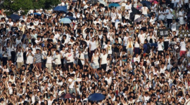 Гонконгские демонстранты переместили место своих акций протеста