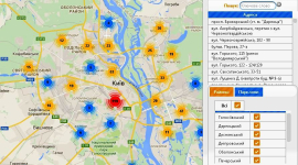 Створено онлайн-мапу паркінгів столиці