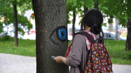 В Киеве появилось дерево с глазом