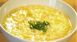 Вкусный малокалорийный яичный суп по-китайски