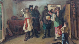 Какой украинский обычай мы видим на картине К. А. Трутовского «Отказ жениху»?