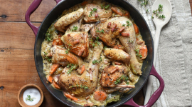 Класичне французьке фрикасе з курки (Рецепт)