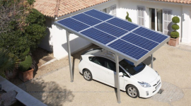 В Украине делают дешёвые солнечные станции для подзарядки электромобиля