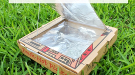 Як зробити сонячну піч із коробки від піци