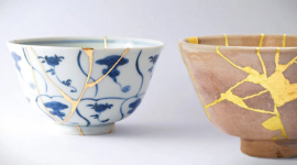 Японские художники используют золото, чтобы возродить разбитую керамику и говорят, что повреждение придает ей красоты