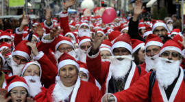 Благотворительность объединила рекордное количество Санта Клаусов