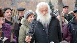Озброєні пенсіонери з вилами та лопатами атакували Донецьку обладміністрацію