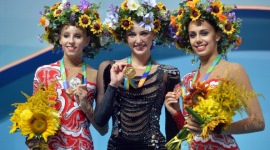 Українську гімнастку нагороджували золотом під звуки російського гімну