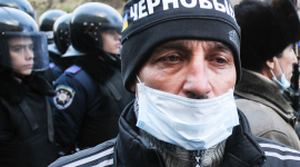 Чернобыльцы вышли на митинг к Верховной Раде