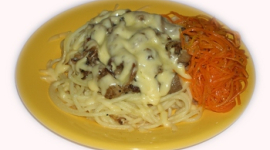 Спагетти с грибами (рецепт)